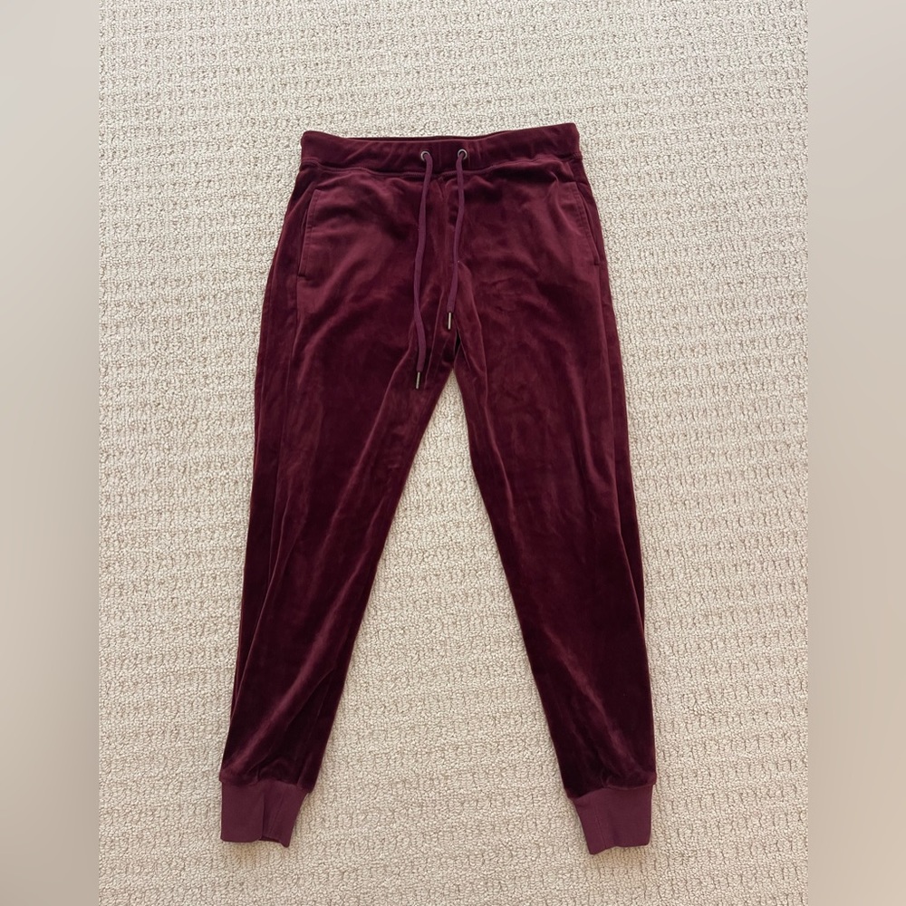 Maroon velour joggers